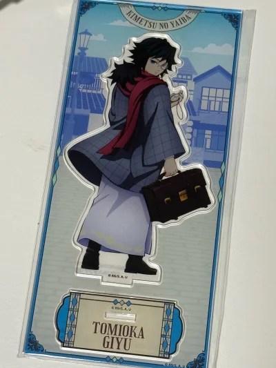 收到了切的梦情立牌，义勇实在太帅了?，感谢挖煤姬能让我吃到这么美的梦情，包装完好，完美的拿到手了，希望之后能吃到想要的梦情