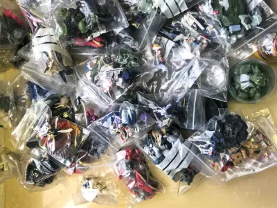 上次收到的大杂货还没理完，新收的一批又到了，数了数不下100个，又得找时间整理下了…
seed人物扭蛋，没拆的蛋壳版本，粗看了下应该是有点2套的，适合摆场景了…