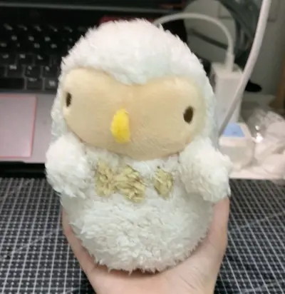 挖煤姬真的太好用啦！作为日淘小白，有翻译功能和清晰的代购流程，让我轻松上手。国际物流也很快，包装严实，一点都没磕碰，体验感满分！这个不知道是麻雀还是猫头鹰的款特别白胖，到手像孵出一只圆圆小鸡一样，很萌!