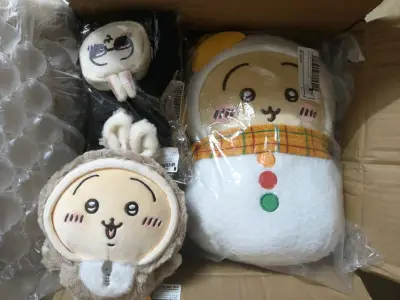 买了一些大玩偶，因为是下单秒切所以不用担心被别人抢先，安心吃到了好价!物流走的竹蜻蜓，包税是非常好的，用时两周左右。今天收到后开箱发现物品摆放整齐，外围裹了泡沫纸防震，每一个物品都完好无损(▽｀)。购物体验感非常好!有什么问题客服也能帮忙积极解决。