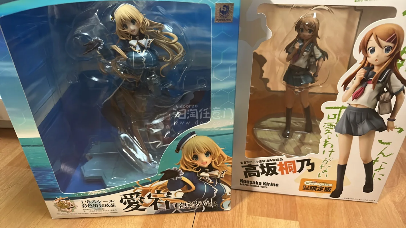 挖煤姬又一箱到货了——这次拍卖的是俺妹的桐乃和舰c的爱宕！开箱前还担心国际运输会翻车，结果包装严严实实，两个盒子都八角尖尖，完美盒达成！本体更是无瑕，桐乃的元气表情和爱宕的优雅姿态跟日网图完全一致。不得不说挖煤姬的外箱都很坚固，泡沫膜给的也很多，日淘老物最怕盒损，这...