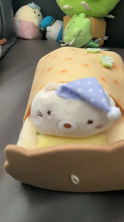 靠挖煤姬捡漏了好价角落生物set！国内全新的太贵，自己买中古才100不到，轻松拿下瞌睡猫和小草床。用了券很便宜，发货时效也很快