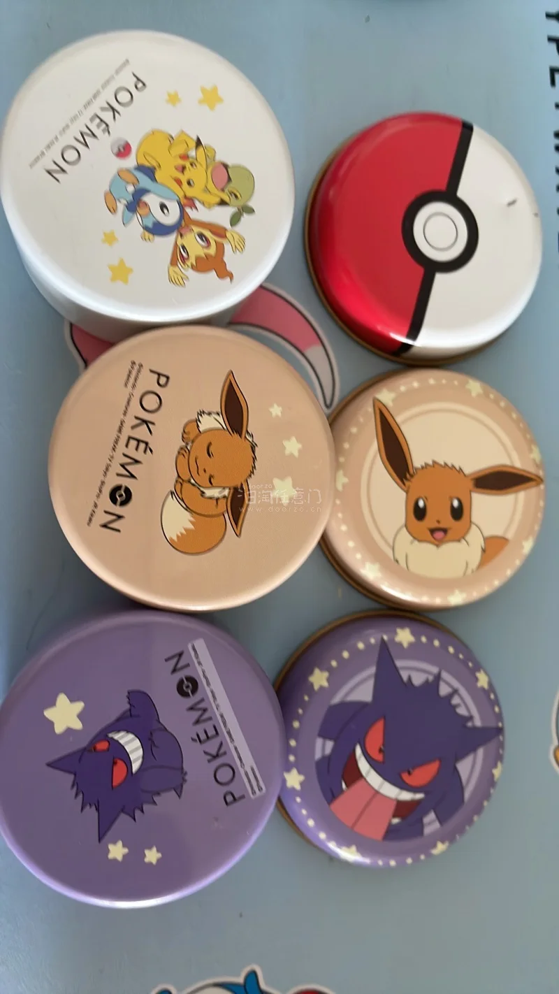 宝可梦中心 Pokemon 小铁盒 点心盒 饼干盒   皮卡丘 伊布 耿鬼 波加曼 精灵球 非常可爱 感谢挖煤姬代购