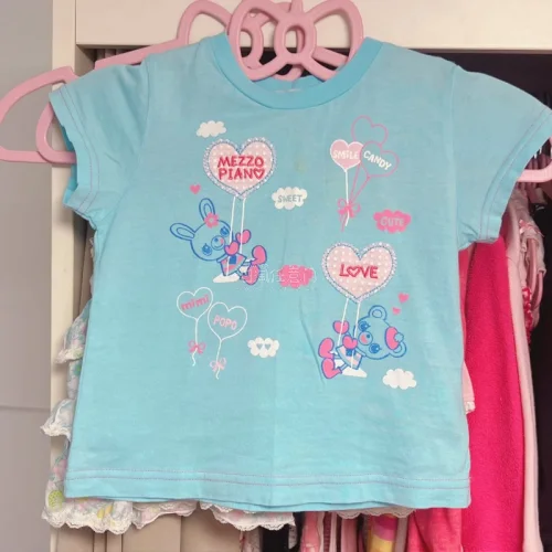 这一次明显感觉比以往的慢很多，不知道什么因素，大概两个星期才拿到，之前都是一个星期，不过无伤大雅，衣服都太可爱了！该说不说外面那层纸箱子挺厚的