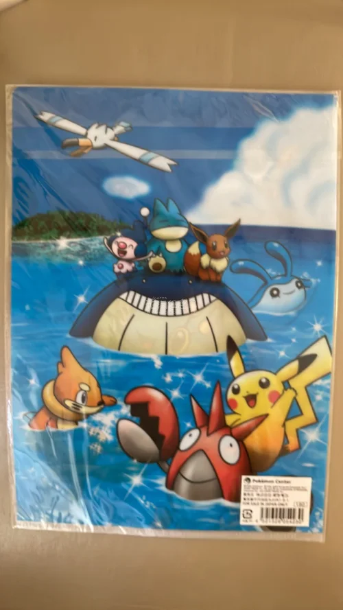 日本宝可梦中心（Pokémon Center） 2006年推出的玛娜菲（Manaphy）主题正版A4透明文件夹，是同期「宝可梦剧场版：宝可梦护林员与沧海的王子 感谢挖煤姬代购