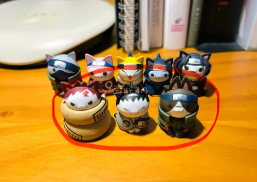 超级萌的忍喵们又来安家落户啦，这次一口气抱了整盒，外加一只编外的二弹佐助，可爱的要死啊啊啊，超级喜欢！