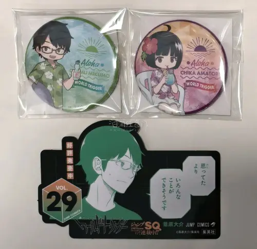 在骏河屋切东西很好用，适合周末上新用来捡漏好物。这箱主要是骏切的亚克力大板和一些美美的吧唧，春光正浓，特别很适合出游拍照。