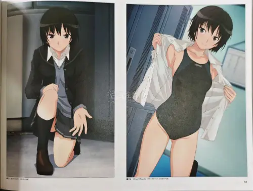 经典《圣诞之吻SS》原画设定集，全员校服插画质感细腻，角色神态灵动鲜活。从户外街景到茶会甜点场景完美还原原作氛围，原画用料扎实，是收藏党不可错过的佳作。