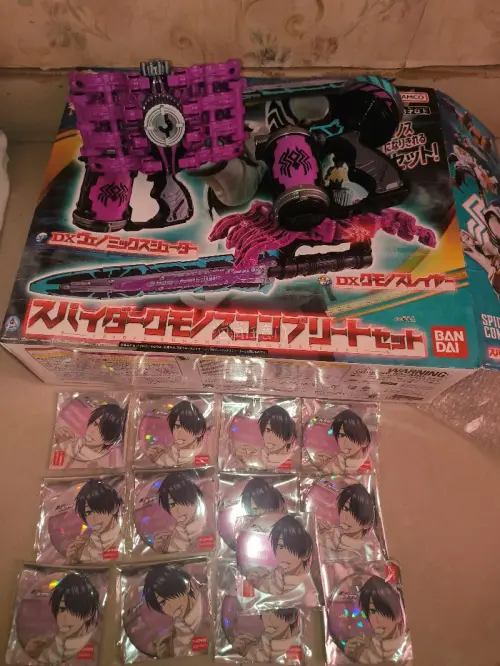 这次在雅虎日拍切了王样战队dx玩具和13个吧唧，都是好价，状态也很好。特别是玩具几乎和全新的一样，一点损耗都没有，合单后装在一箱走ems寄回，运输箱很牢固很结实。