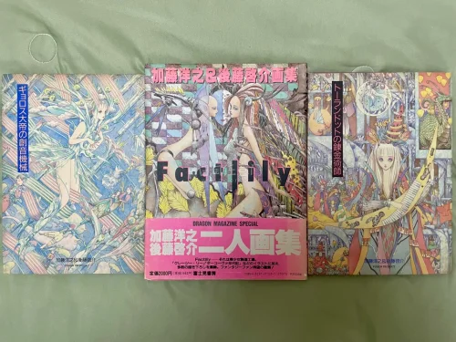 事情是这样的。
看中了一套三本冷门插画集，雅虎日拍上挂着一周。起拍价不高，心想美滋滋捡个漏。然后我就开始了上个月最为煎熬的一个多小时。
对方显然也是个执着的人。我们俩就这么你追我赶，像两个在自动贩卖机前抢最后一瓶饮料的傻子。每次我以为差不多了，对方又默默加个500日...