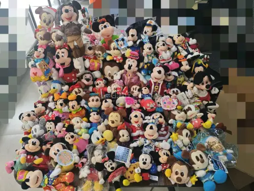 入手了多款迪士尼中古毛绒挂件，全程购物体验超舒心！一次性买70个，比咸鱼便宜很多，一直在收集中古迪士尼娃娃，物流也很快
