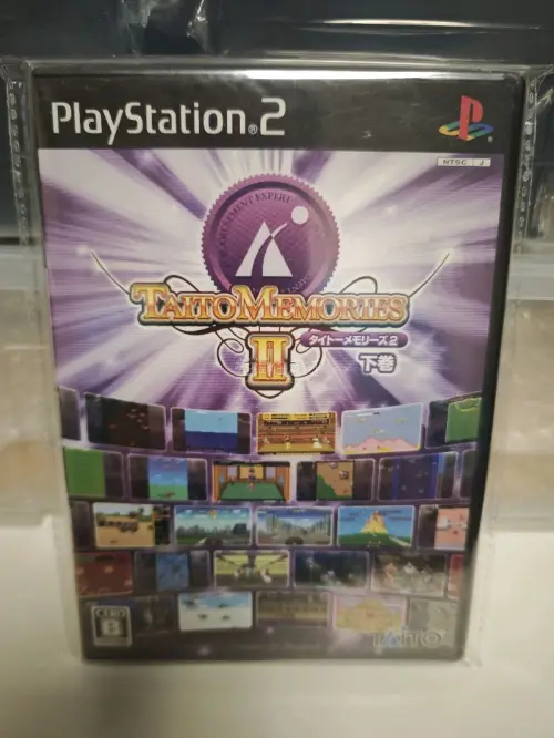 在煤炉购入PS2《Taito Memories 2 下卷》。本作是 TAITO 于 2007 年 3 月在 PS2 平台推出的经典街机合集，也是该系列四部曲的收官之作，仅在日本地区发行，CERO B 级适龄评级。本作单碟收录 25 款 1984 至 1997 年间 ...