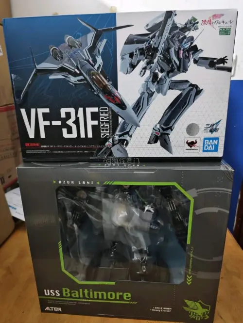 这次呢，又从日拍上蹲到了大a出品的碧蓝航线的巴尔的摩以及超合金vf-31f，不得不感慨国内倒爷猖獗。这次因为东西有点重还是选择了海运，箱子的也是加了填充物，也是很给力，箱子依旧八角尖尖。日淘任意门当属海淘的好去处。