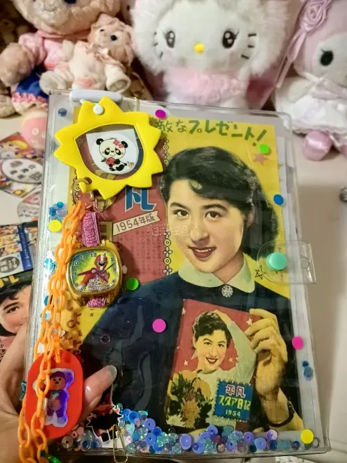 又一次收到日本老师的手账，会细心保存！整本风格为古早时期的昭和风，每翻阅一页有种回到过去旧时光的感觉呢！