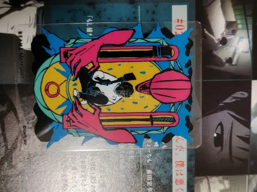 这次切的东西比较少就直接发竹蜻蜓了，速度还是蛮快的，而且商品基本都完好嘻嘻
买到了最喜欢的骡子卡片的骨子哥贴纸
没想到亚人这个cd还蛮新的
