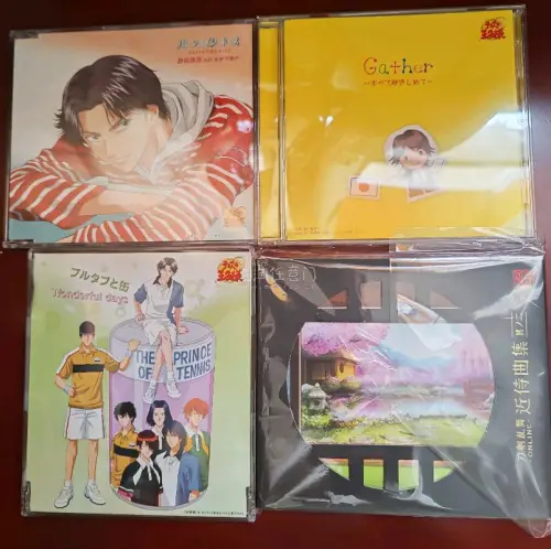 最近突然想收藏一些动漫CD，在book-off和骏河屋翻到了一些非常好价的网球王子音乐cd和刀剑乱舞近侍曲cd，和在煤炉切的幽游白书周边一起寄回来，发的EMS快递，包装严实，收到手后看了一下CD品相出乎意料的好，后面打算再淘一些DVD、BD。
