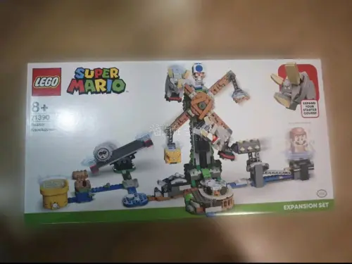 LEGO 71390。系列：LEGO Super Mario 超级马里奥互动马里奥系列。适用年龄：8岁+。定位：扩展关卡套装（EXPANSION SET），可搭配马里奥/路易吉入门主角套装。主题原型：超级马里奥经典BOSS——雷斯诺（Reznor，城堡旋转锤怪），复...