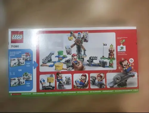 LEGO 71390。系列：LEGO Super Mario 超级马里奥互动马里奥系列。适用年龄：8岁+。定位：扩展关卡套装（EXPANSION SET），可搭配马里奥/路易吉入门主角套装。主题原型：超级马里奥经典BOSS——雷斯诺（Reznor，城堡旋转锤怪），复...