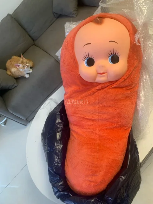 终于买到心心念念的明太子丘比抱枕，真的巨大无比啊！震撼美味?。2kg的就想着第一次先用竹蜻蜓专线试试水，大概用了22天左右，速度还是可以的。