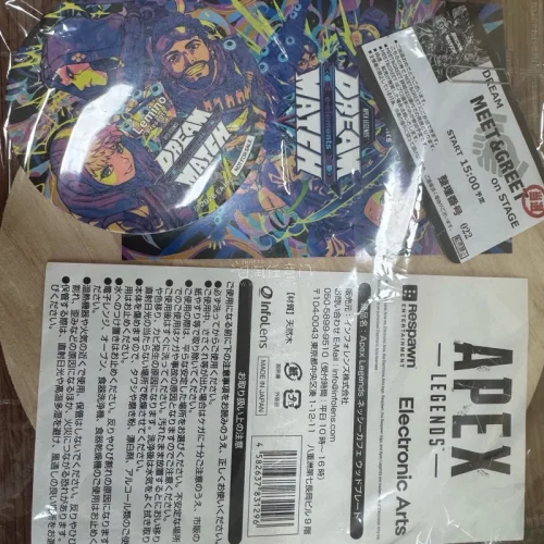复购用户来好评！包裹加固做得很到位，从日本发出全程节点都能跟踪，这次购入的Apex周边品相完好，没有磕碰压坏，有些商品一开始没竹蜻蜓标签找客服也很快的可以加上，特别好的呀。