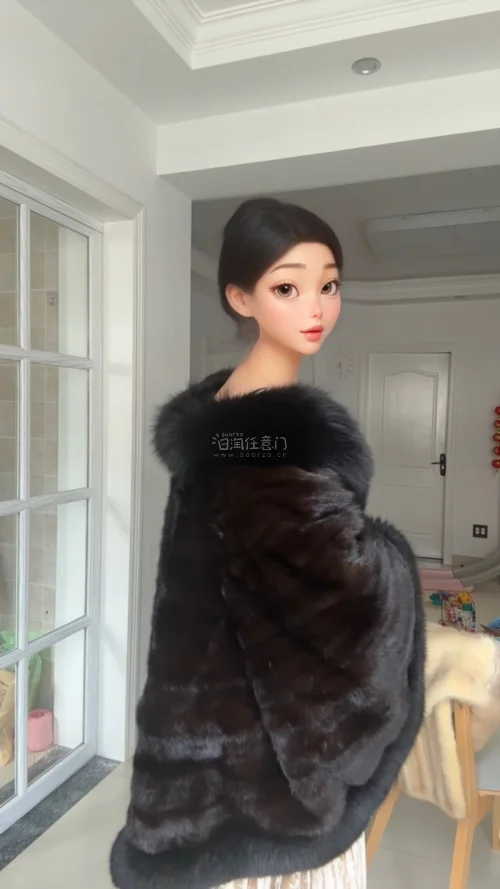 在挖煤姬上买到了一件狐狸毛拼貂皮的大摆斗篷，如果你也想总有一件斗篷，那么用这个词：ファーポンチョ，每天都刷新一下，总能蹲到心仪的斗篷的！如果觉得价格不划算，那就蹲下一件。总会买到心仪物品！