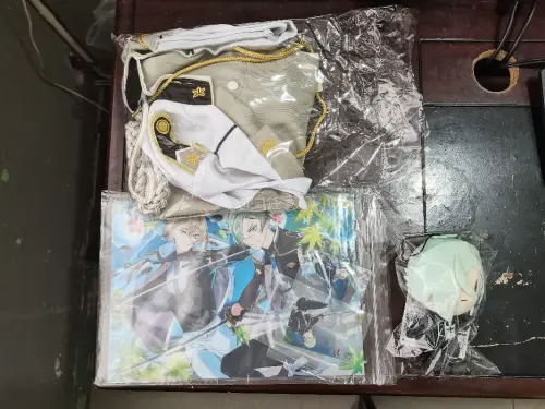 大家好，欢迎大家来收看我的挖煤姬九月好物分享。这次又买了一些周边，一个文件夹，一个衣服形的收纳，还有一个玩偶，实物到了之后状态都很好，还是使用了epl路线，运送快速便捷，使用积分抵扣运费也很划算。