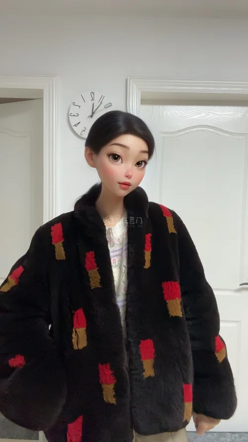 这次分享的是在挖煤姬买到的毛毛外套，毛绒绒的，超级厚绒，随便搭配个西装裤就很好看了！超级爱毛绒外套！关键词还能翻译，喜欢什么都能淘！
