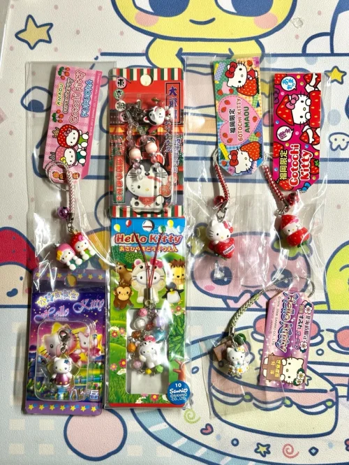 这次在挖煤姬入手了多款Hello Kitty地域限定中古挂饰！每款的设计都很有地方特色，原包装都保留下来，成色很不错。平台海淘操作很省心，打包防护到位，运输过程里商品完好无损。蹲中古三丽鸥好物选这里很合适，挖到喜欢的小物件幸福感满满✨
