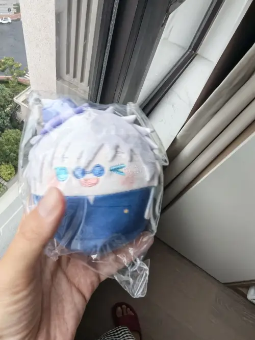 ems超级快就到家了，感谢国庆还在加班的工作人员！
五条悟圆滚滚超级可爱，一出货就从挖煤姬购买了
快速到手！比国内购买快多了！