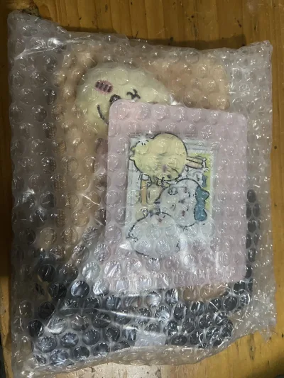 走的竹蜻蜓，因为是第一次使用海淘App不敢买太多，就只买了一个chiikawa包包，试试水。花了半个月吧就到了，非常可以的，以后还会继续买并合单，樱花妹还送了贴纸太可爱了